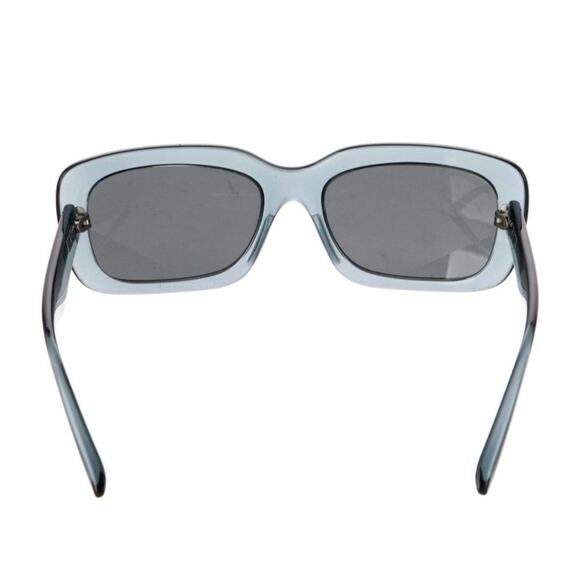 Perfect Vintage Prada SPR23M Sunglasses Transparent Gray-Blue Rectangle Frames main image 8